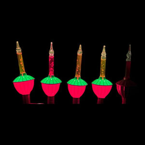 Vintage 5 Christmas Bubble Lights Holiday No Wires Lights Only